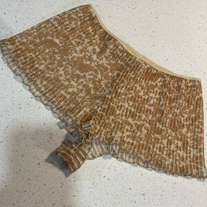 GAP BODY stretch accordion pleat sleep short sheer floral stripe S